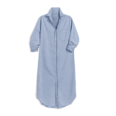Frank & Eileen Maxi Shirtdress Pool Water Blue