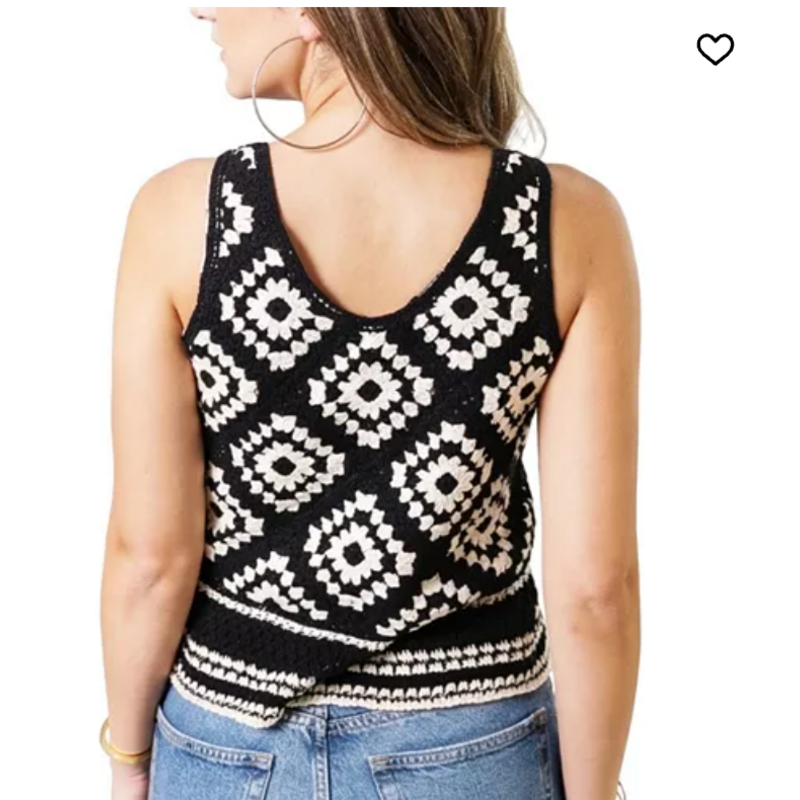 CENTRAL PARK WEST Winona Crochet Stitch Tank