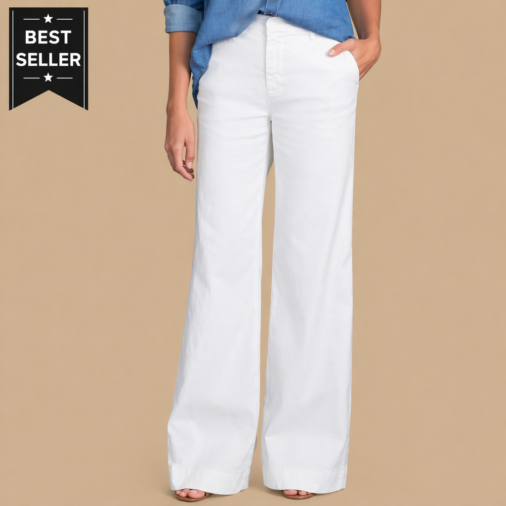 Frank & Eileen West Village - NYC Trouser WHITE PREFORMANCE LINEN