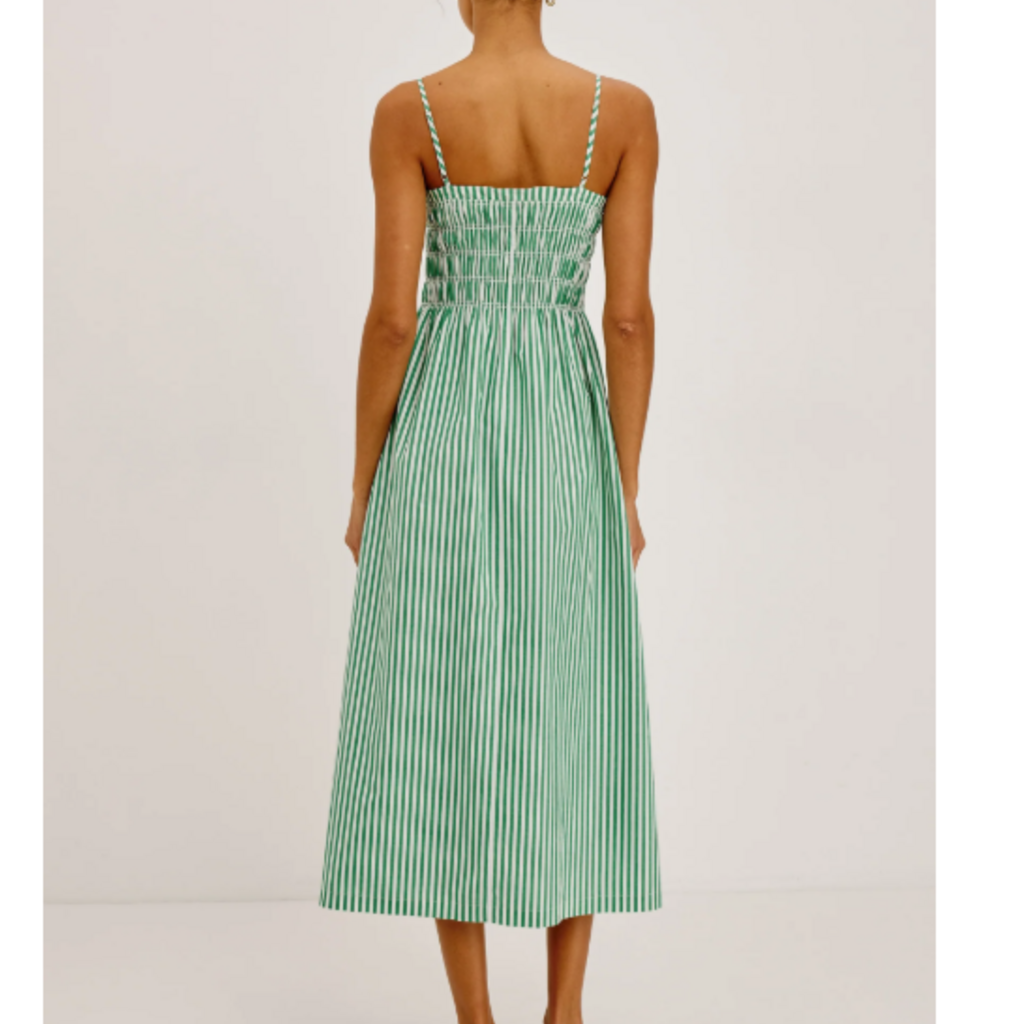 Rails PRIMROSE DRESS EMERALD STRIPE