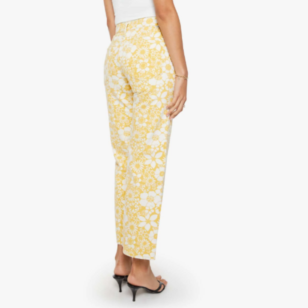 Mother THE MID RISE RAMBLER ZIP ANKLE FLORAL NOTES