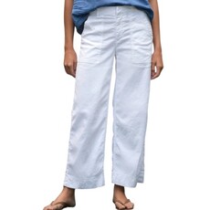 Frank & Eileen Wexford Patch Pocket Pant WHITE PREFORMANCE LINEN