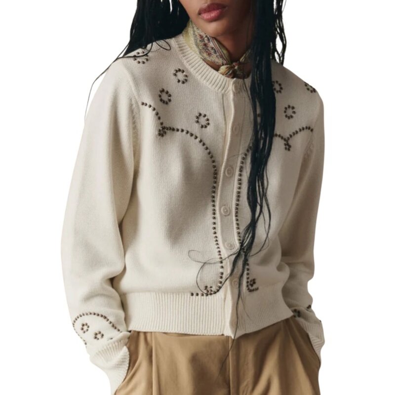 The Great The Studded Cardigan