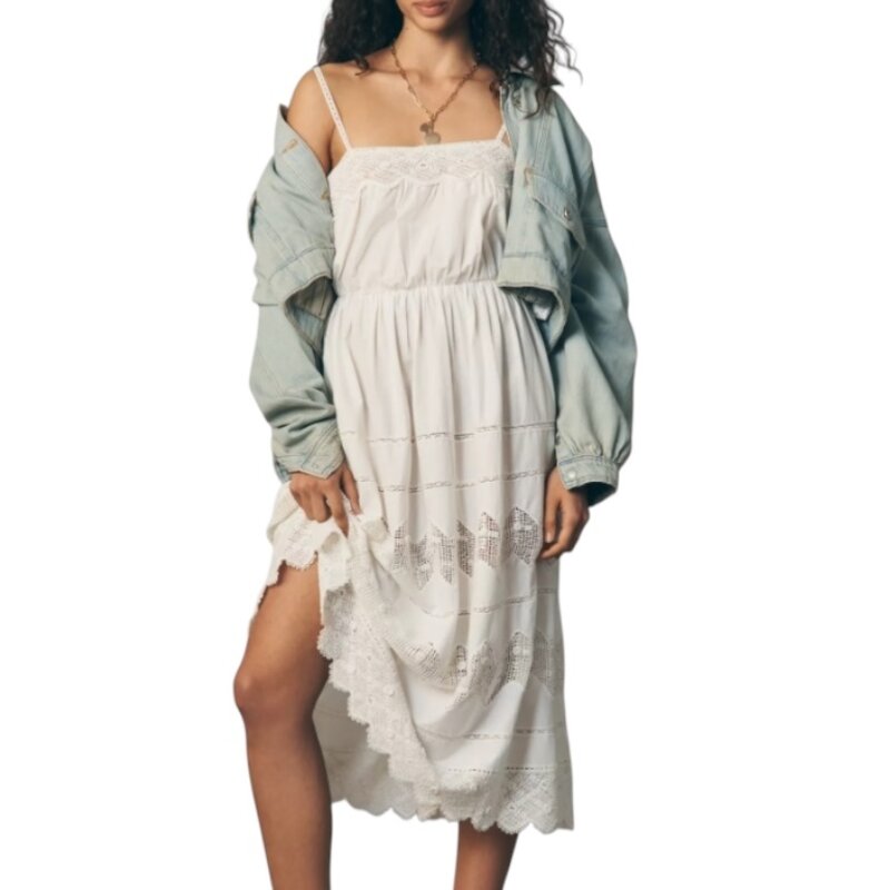The Great The Rosette Crochet Dress