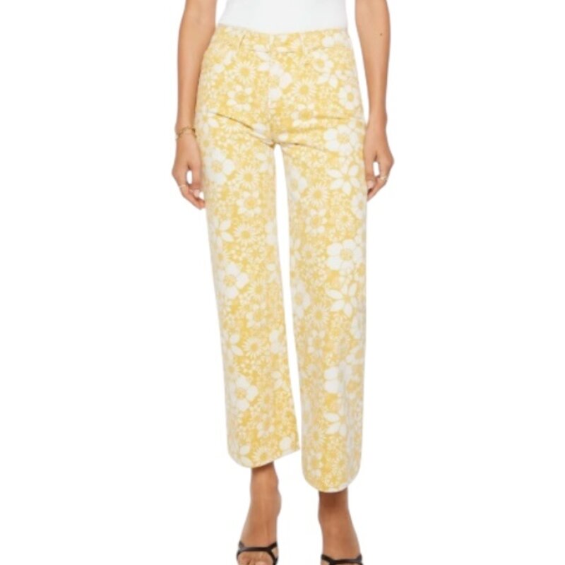 Mother THE MID RISE RAMBLER ZIP ANKLE FLORAL NOTES