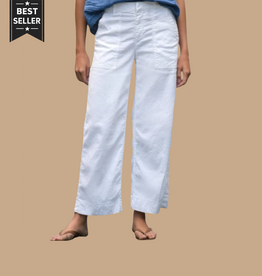 Frank & Eileen Wexford Patch Pocket Pant WHITE PREFORMANCE LINEN