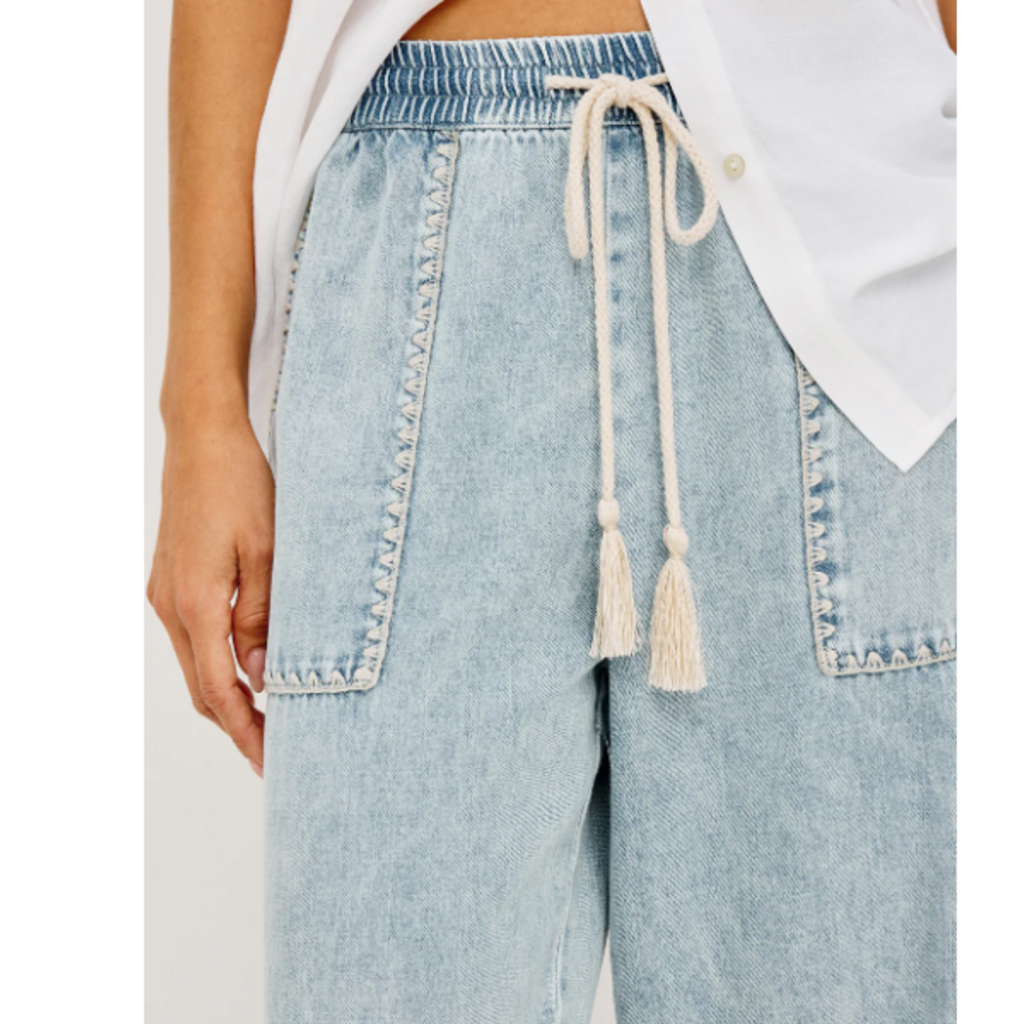 Rails CAMPO - BLEACHED INDIGO BLANKET STITCH