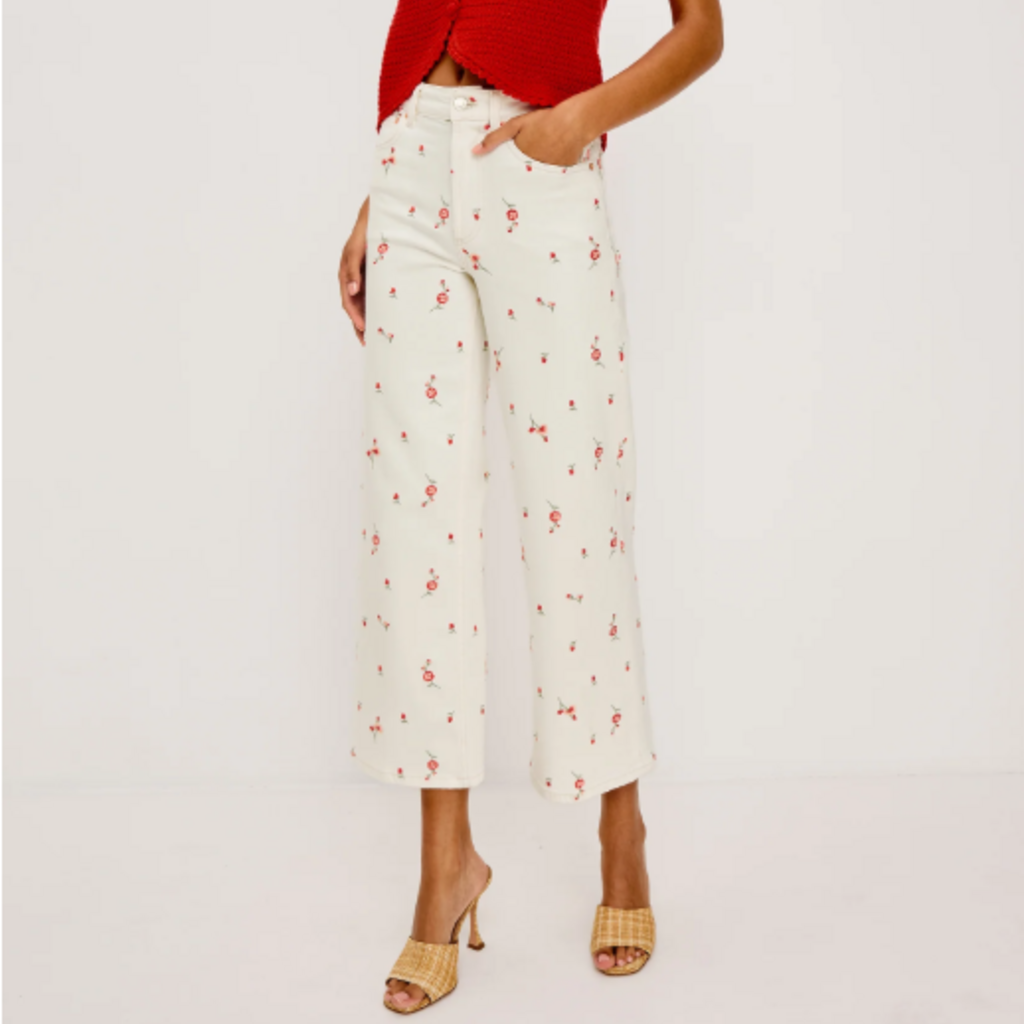 Rails GETTY CROP - ECRU ROMANTIC FLORAL