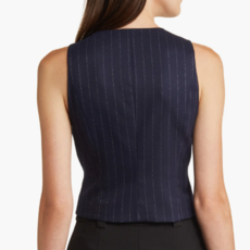 FAVORITE DAUGHTER THE FAVORITE VEST NAVY PINSTRIPE