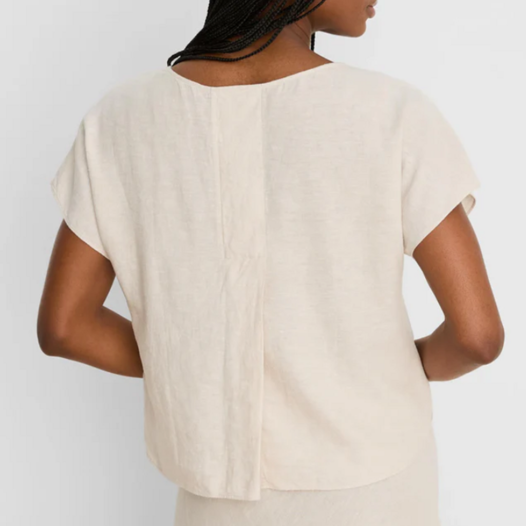 NIC+ZOE Rumba Linen Split Neck Tee