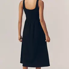 NATION LTD Laurel Midi Dress Jet Black