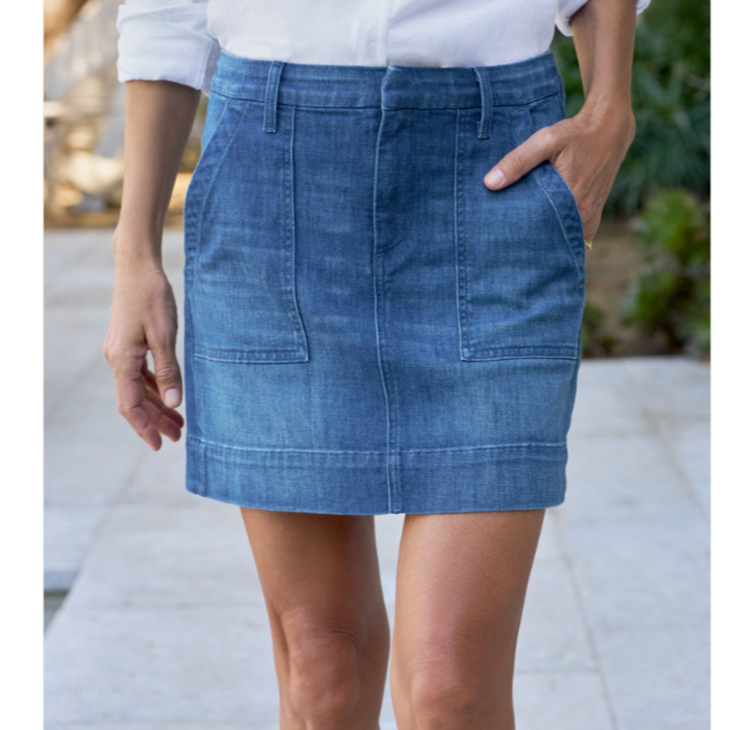 Frank & Eileen Jameson Skirt - Utility Skirt Washed Blue 1984 Wash