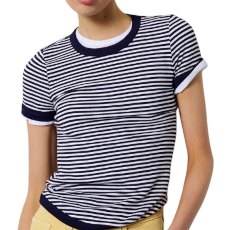 FAVORITE DAUGHTER THE FOUNDATION TEE NAVY/WHITE STRIPE