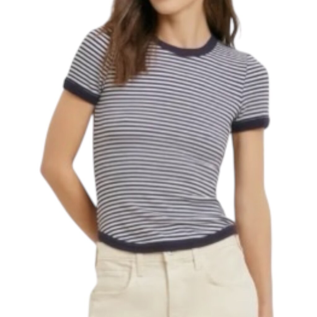 FAVORITE DAUGHTER THE FOUNDATION TEE NAVY/WHITE STRIPE
