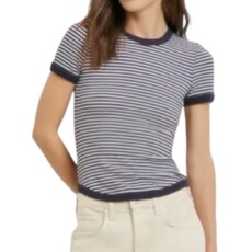 FAVORITE DAUGHTER THE FOUNDATION TEE NAVY/WHITE STRIPE