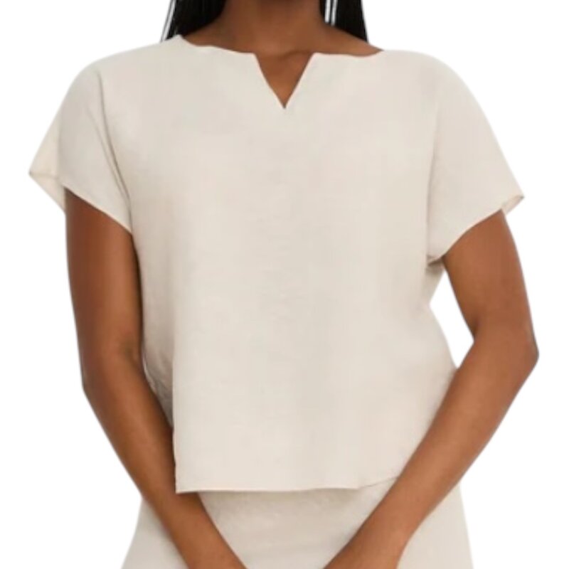 NIC+ZOE Rumba Linen Split Neck Tee