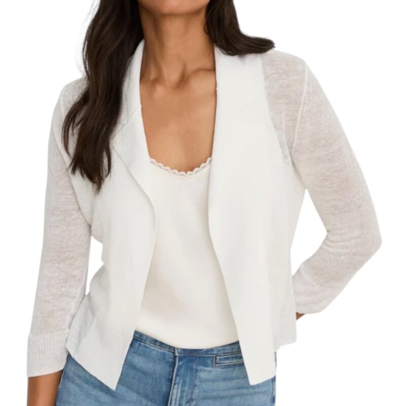 NIC+ZOE Featherknit Collared Cardigan
