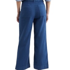 Frank & Eileen WEXFORD Wide-Leg Linen Pant Summer Navy