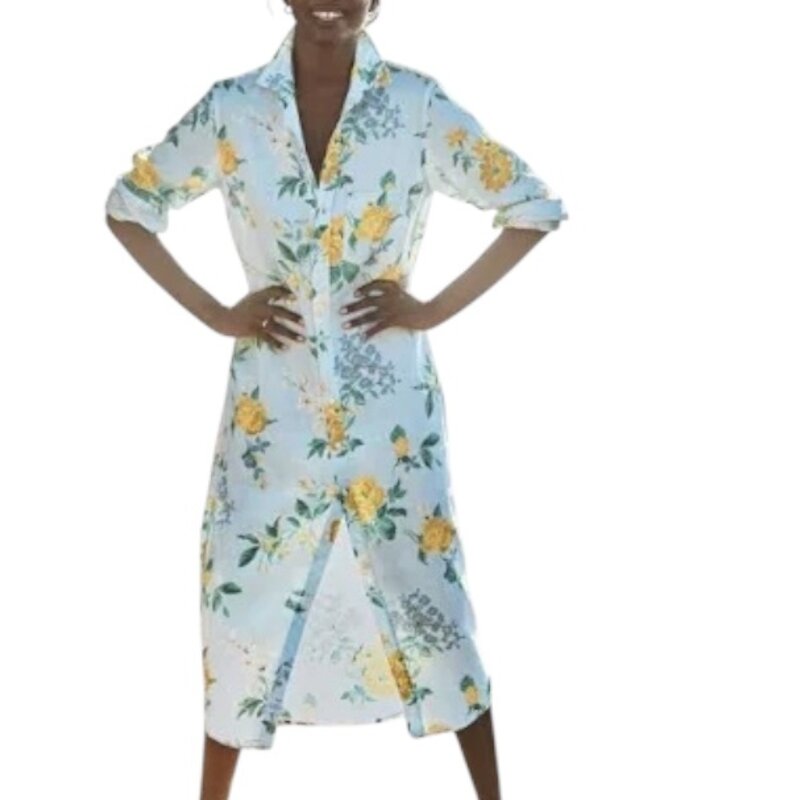 Frank & Eileen RORY Maxi Shirtdress Summer Scatter