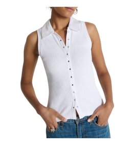 NATION LTD Jaylin Polo Top White