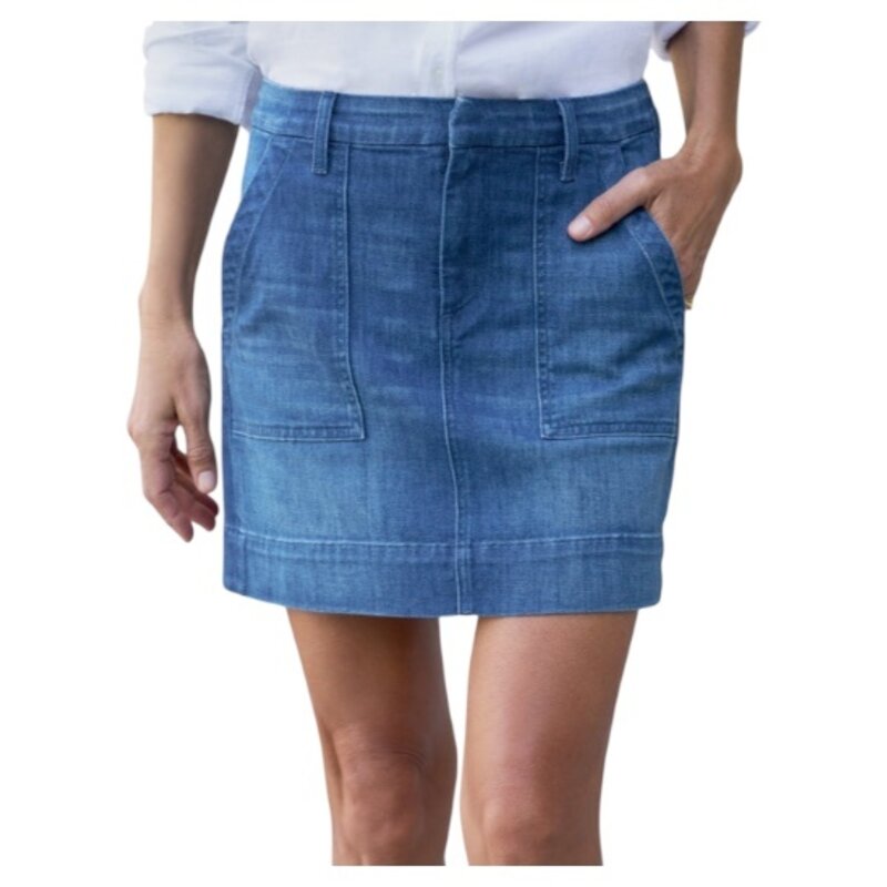 Frank & Eileen Jameson Skirt - Utility Skirt Washed Blue 1984 Wash