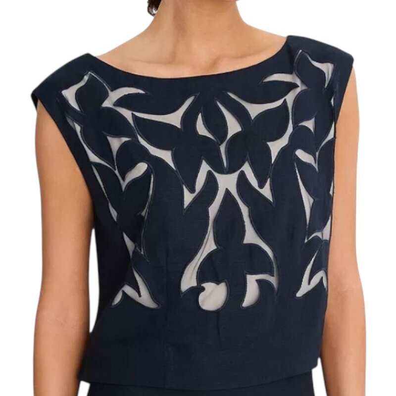 NIC+ZOE ANTIBES LINEN CUT TOP