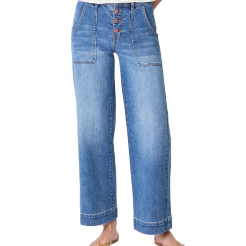 CAMILLE EXPOSED BUTTON WIDE LEG LE SUNSET