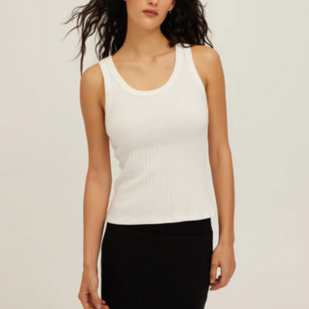 PROJECT SOCIAL T COOPER WHITE SWEATER RIB
