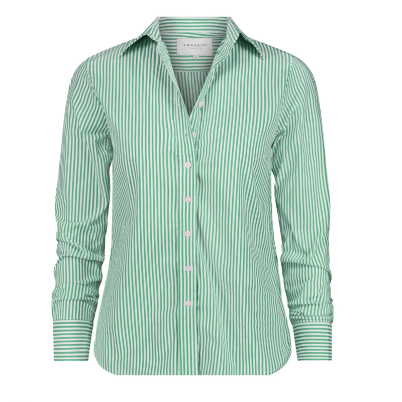 THE SHIRT The Icon Shirt in Stripe Green Stripe