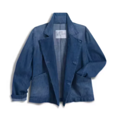 Frank & Eileen Cropped English Peacoat Washed Blue