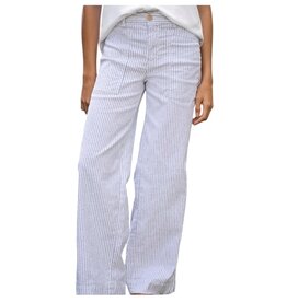 Frank & Eileen LIMERICK NWSLWide-Leg Carpenter Pant Navy White Stripe