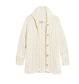 Frank & Eileen Cotswolds-Cable Knit Cardigan Ivory