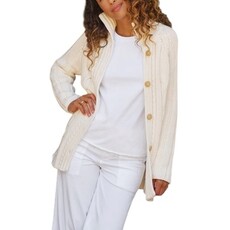 Frank & Eileen Cotswolds-Cable Knit Cardigan Ivory