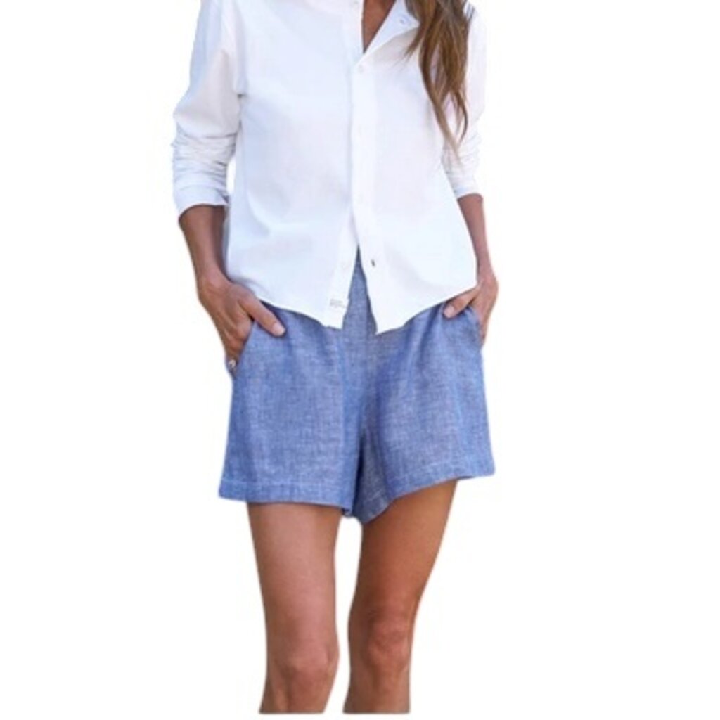 Frank & Eileen MAE NYBL Pull-On Short Navy Linen