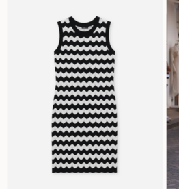 Stripe Scallop Tank Dress Navy/Starch