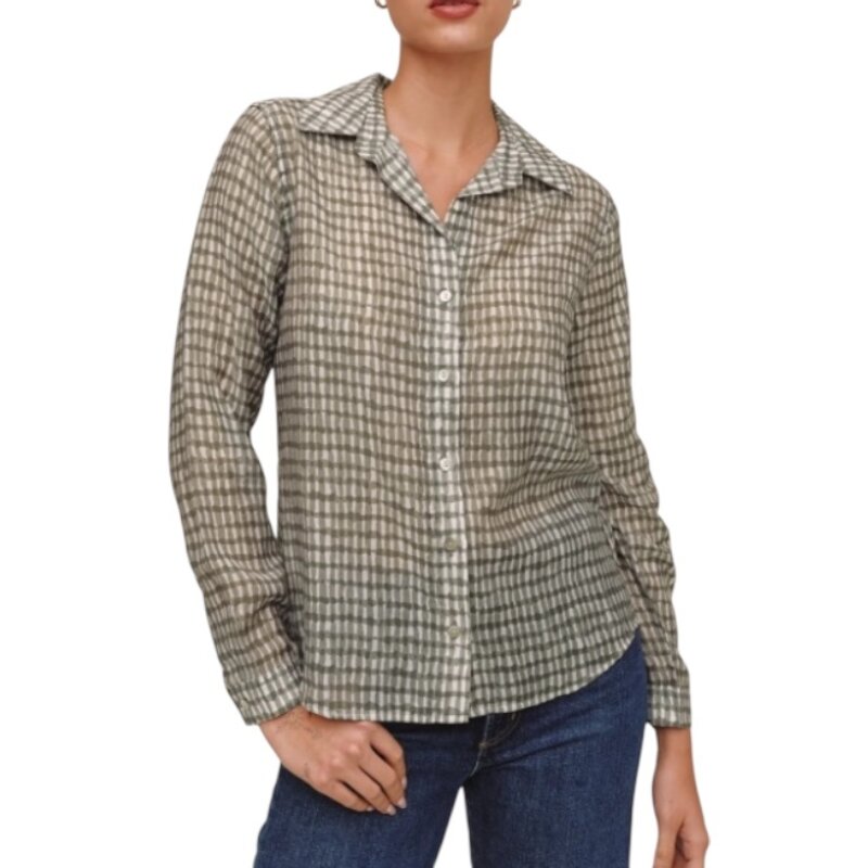 CLASSIC BUTTON DOWN-OLIVE MOSAIC PRI