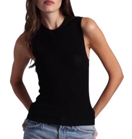 Mesh Stitch Tank Black