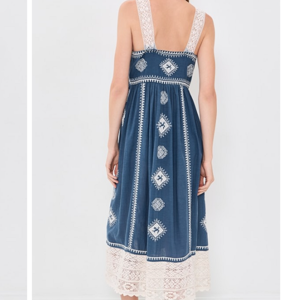 The Great THE SPARROW DRESS MINERAL BLUE