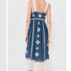 The Great THE SPARROW DRESS MINERAL BLUE