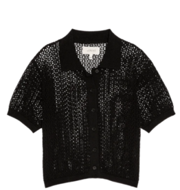 The Great THE CROCHET POLO BLACK