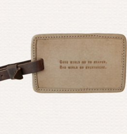 Sugarboo Good Girls Leather Luggage Tag - Honey