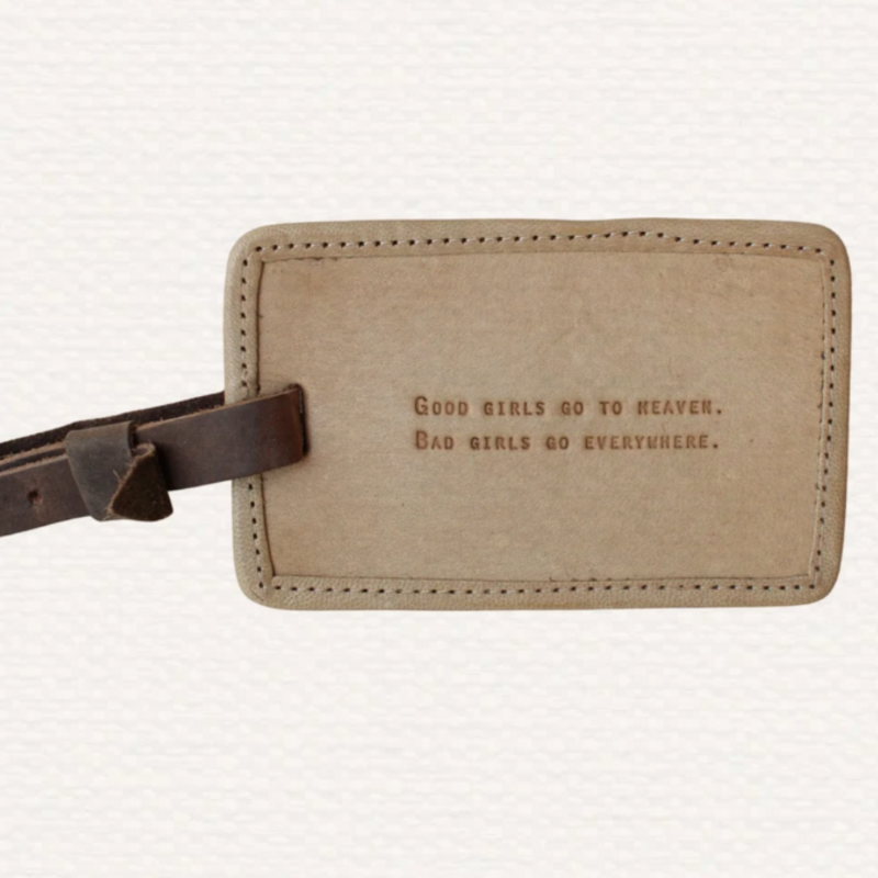 Sugarboo Good Girls Leather Luggage Tag - Honey