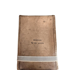 Sugarboo Mini Reasons To Be Happy Leather Journal - 4"x6"  Maple