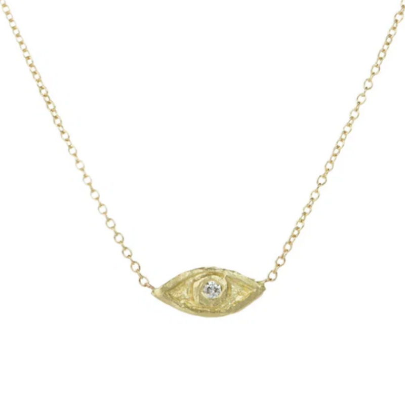VICTORIA CUNNINGHAM 14K Tiny Evil Eye GN140