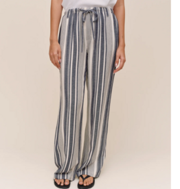 CLEAN WIDE LEG PANT-WORN NAVY STRIPE