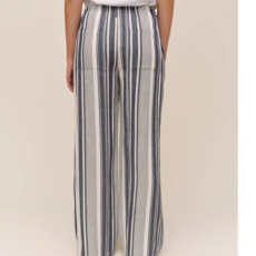 CLEAN WIDE LEG PANT-WORN NAVY STRIPE