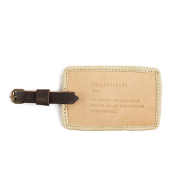 Sugarboo Coddiwomple Leather Luggage Tag in Honey