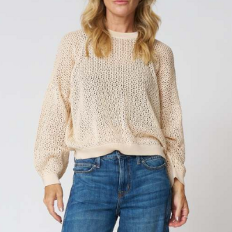The Great THE CROCHET PULLOVER NATURAL