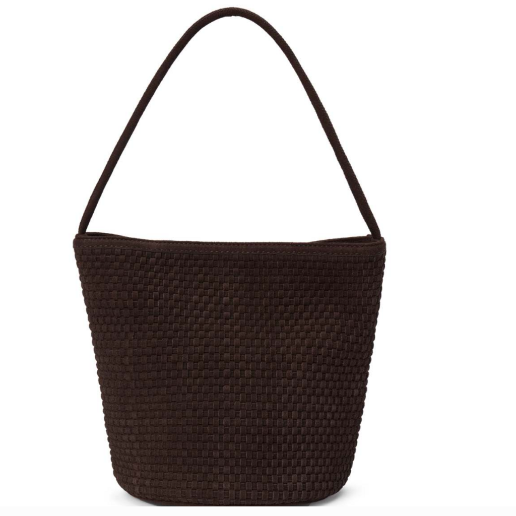 VANCOUVER WOVEN BUCKET BAG CHOCOLATE