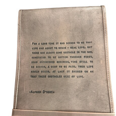 Sugarboo Obstacles Were My Life Signature Leather Journal Stone